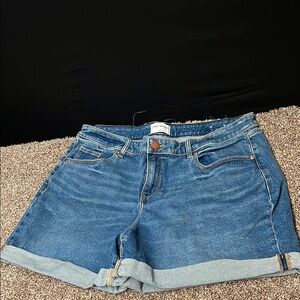 Lane Bryant Blue Jean Shorts Cuffed Casual